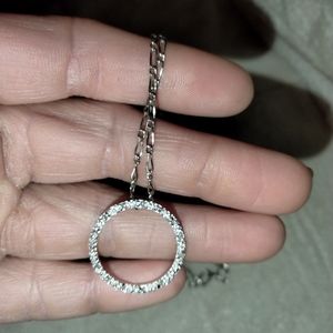 14K white gold diamond necklace